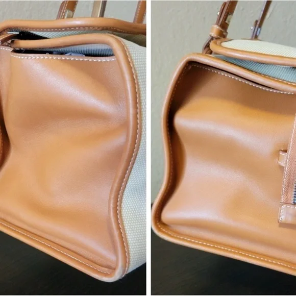 Salvatore Ferragamo Cream and Tan Tote Bag - Picture 12 of 13